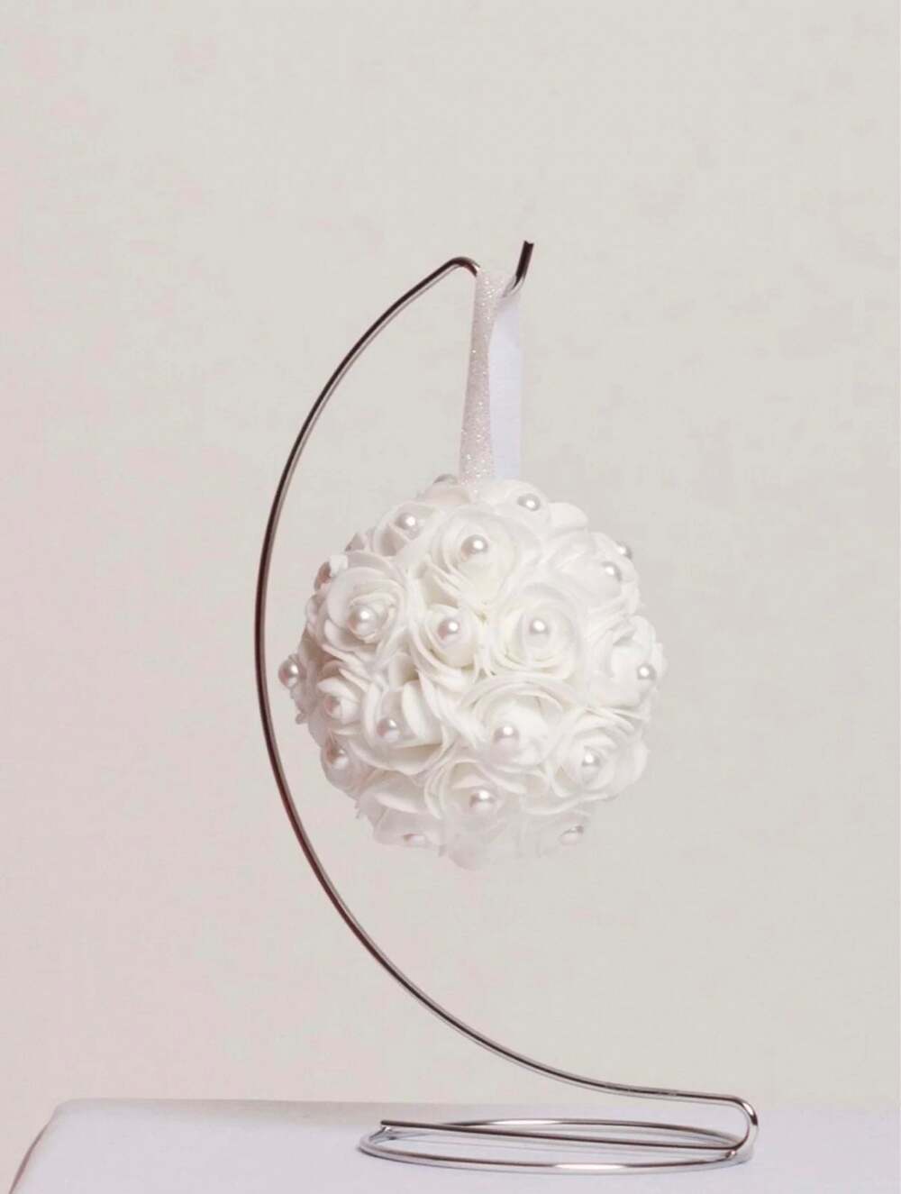 Handmade White Floral Ornament